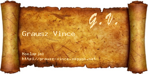 Grausz Vince névjegykártya