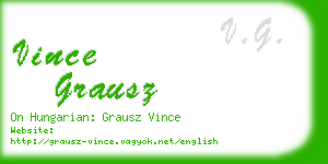 vince grausz business card